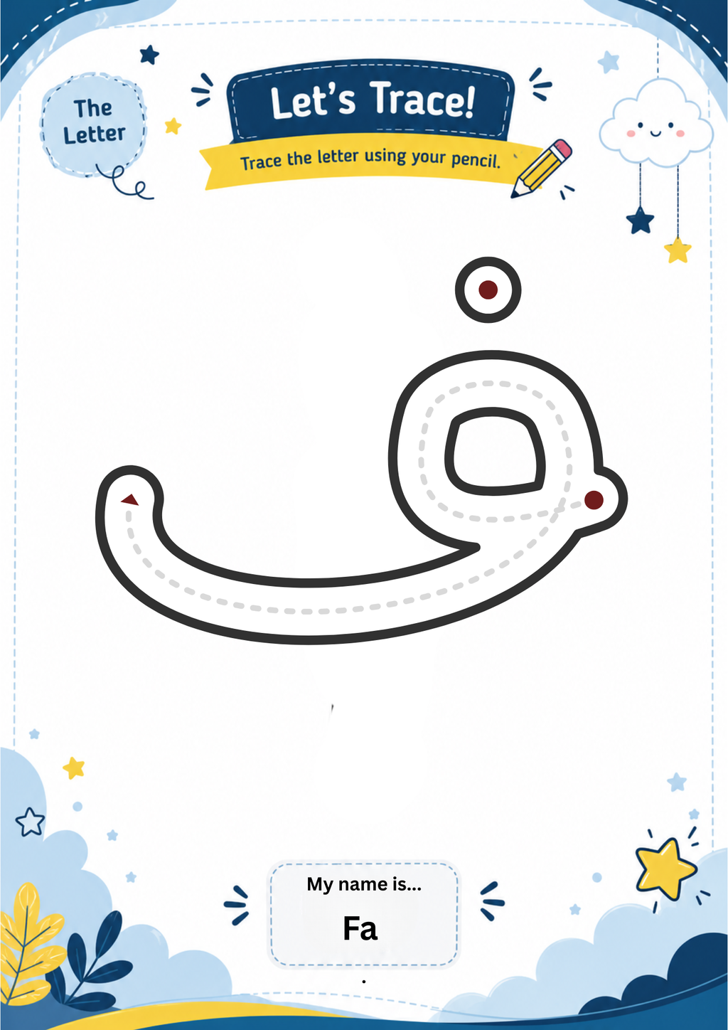 Arabic Alphabet Tracing Worksheets - Letter Tracing, PDF