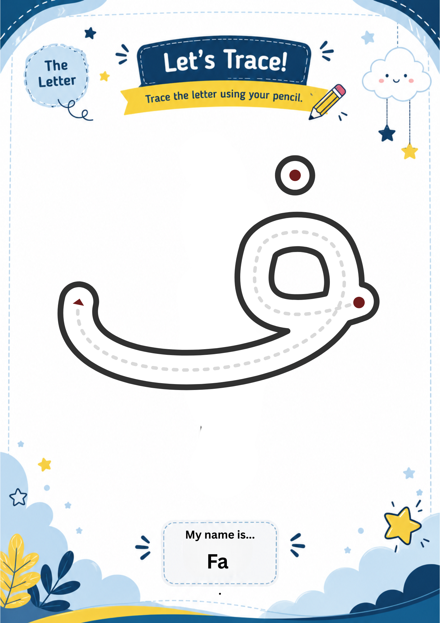 Arabic Alphabet Tracing Worksheets - Letter Tracing, PDF